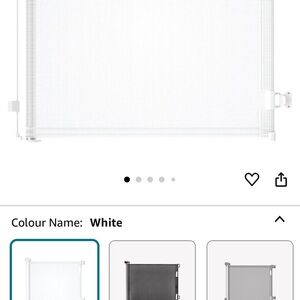 White Retractable Baby Gate